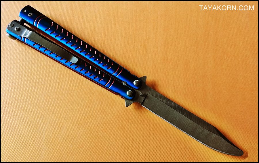 มีดซ้อมควง บาลีซองบลูมิชิลิน Blue Mishilin Balisong Trainer TKBS-BTZ1TR