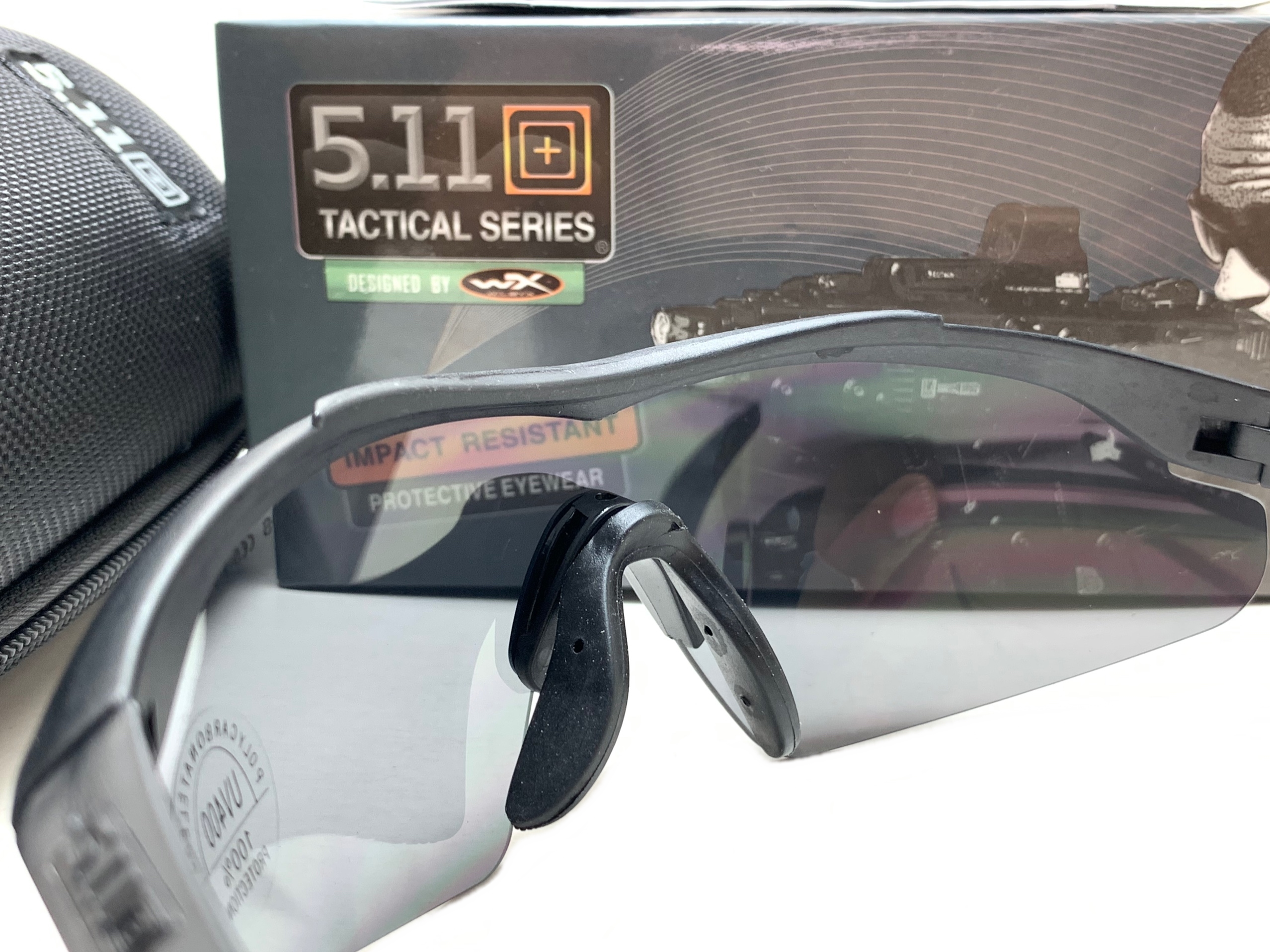 แว่นตาทหาร 5.11 AILERON SHIELD EYEWEAR x 3 LENSES <ดำ>