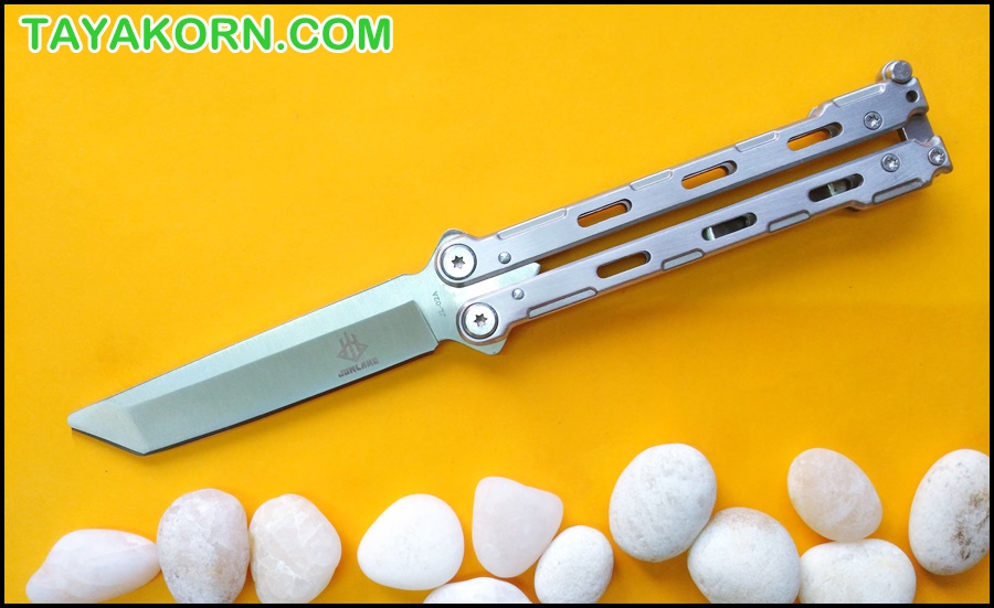มีดซ้อมควง ไวท์มาซามุ White Masamu Balisong Trainer Knife TKBS-MM889TR