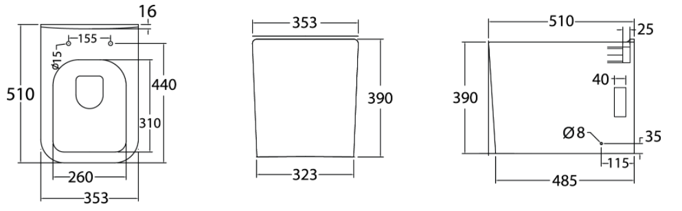 STAR S-2352 สุขภัณฑ์ตั้งพื้น แบบใช้ฟลัชวาล์ว ใช้น้ำ 3/6 L พร้อมฝารองนั่ง Soft Close รุ่น Juniper