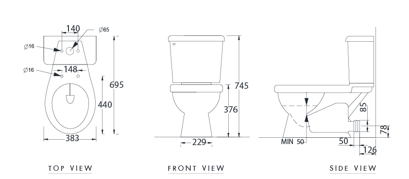 สุขภัณฑ์แบบสองชิ้นท่อออกกำแพงNC-7530P: รุ่น โมดาน่า พี NC-7530P โมดาน่า พี ขาว