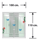 หน้าต่างบานเลื่อนสลับ + ชุดมุ้ง + เหล็กดัดผีเสื้อสีทอง ยี่ห้อ OK (100 cm. x 110 cm.) โปรโมชั่น 1-31/03/66 เท่านั้น ! LP-OK-W10-OW สีขาว