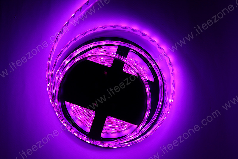 LED Strip เส้น ม้วน 5 เมตร สีชมพู (กันน้ำ IP65)