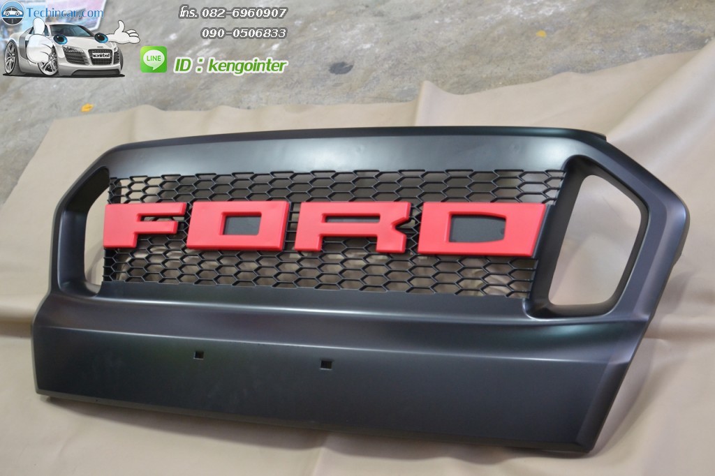 กระจังหน้า Ford Ranger T6 MC ตัวอักษรสี แดง วัสดุเกรด A