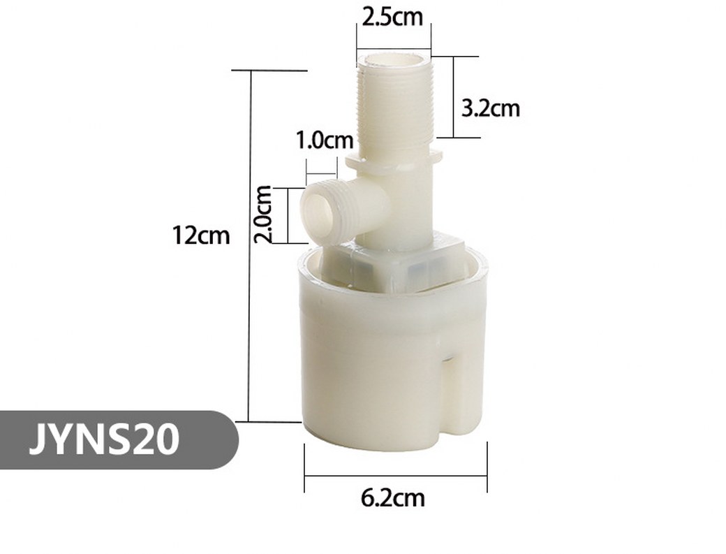 11-JYNS20-2 ลูกลอยอัตโนมัติ วาล์วควบคุมระดับน้ำอัตโนมัติ แบบงอ 90 เกลียวนอก 3/4 นิ้ว JYNS20 ( ยี่ห้อ JUNY ) SKU-753