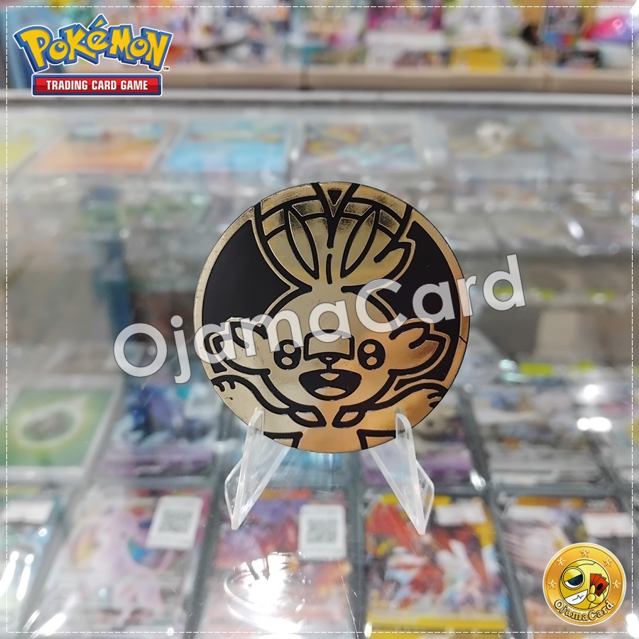Pokémon TCG Official Coin | เหรียญโปเกม่อน (Large Size) — Hibanny | Scorbunny (Gold) 98%「1 Coin」