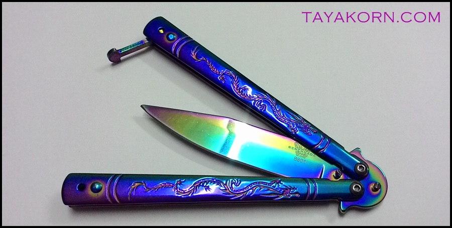 มีดควง บาลีซองเรนโบว์ดราก้อน Rainbow Dragon Balisong TKBS-DG7