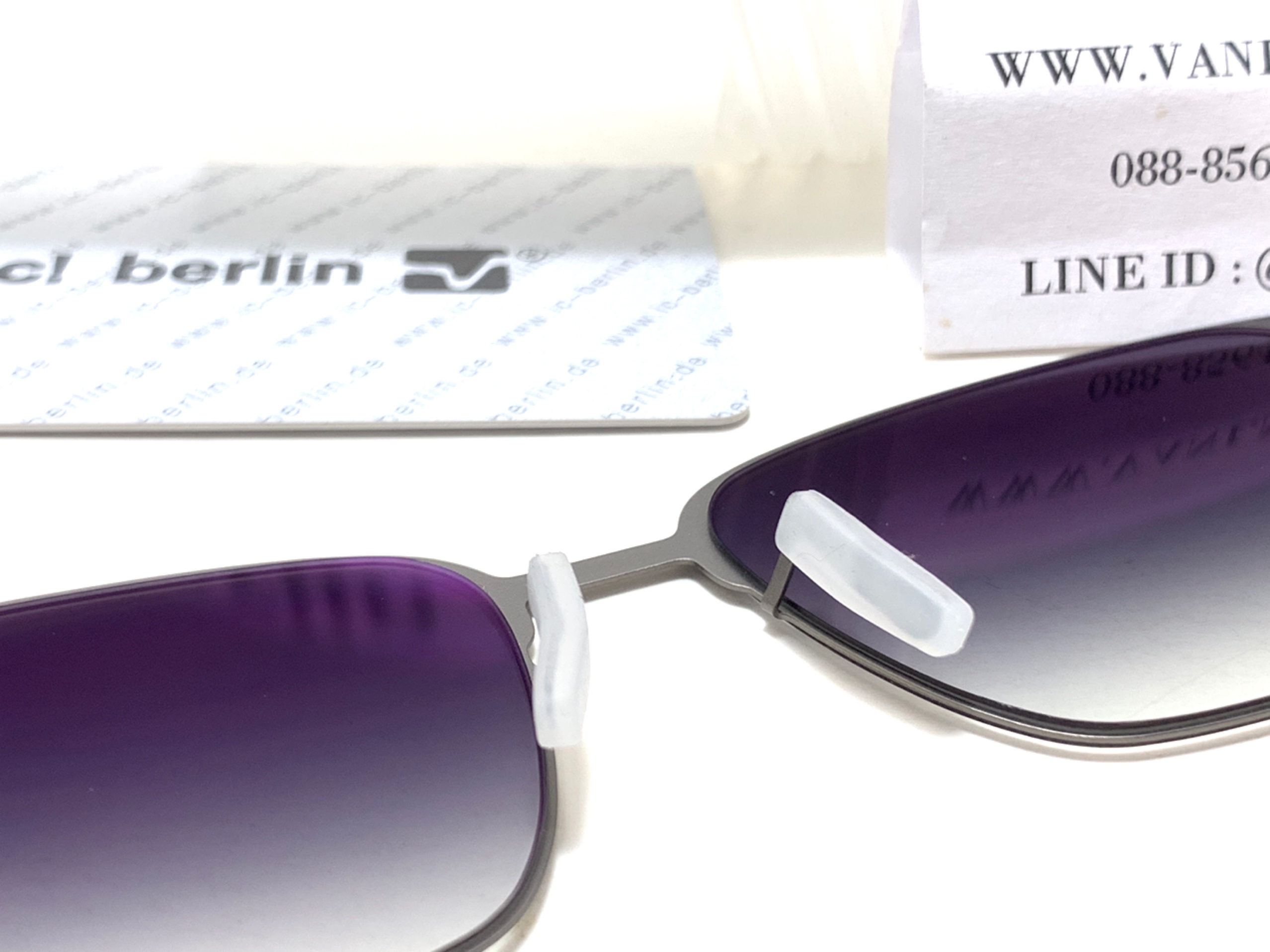 แว่นกันแดด ic berlin model Robert H. gun metal 57-17 <กันเมทัล>