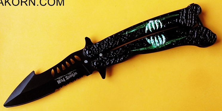 มีดซ้อมควง เดอะโครว์อีกาดำ The Crow Balisong Trainer Knife