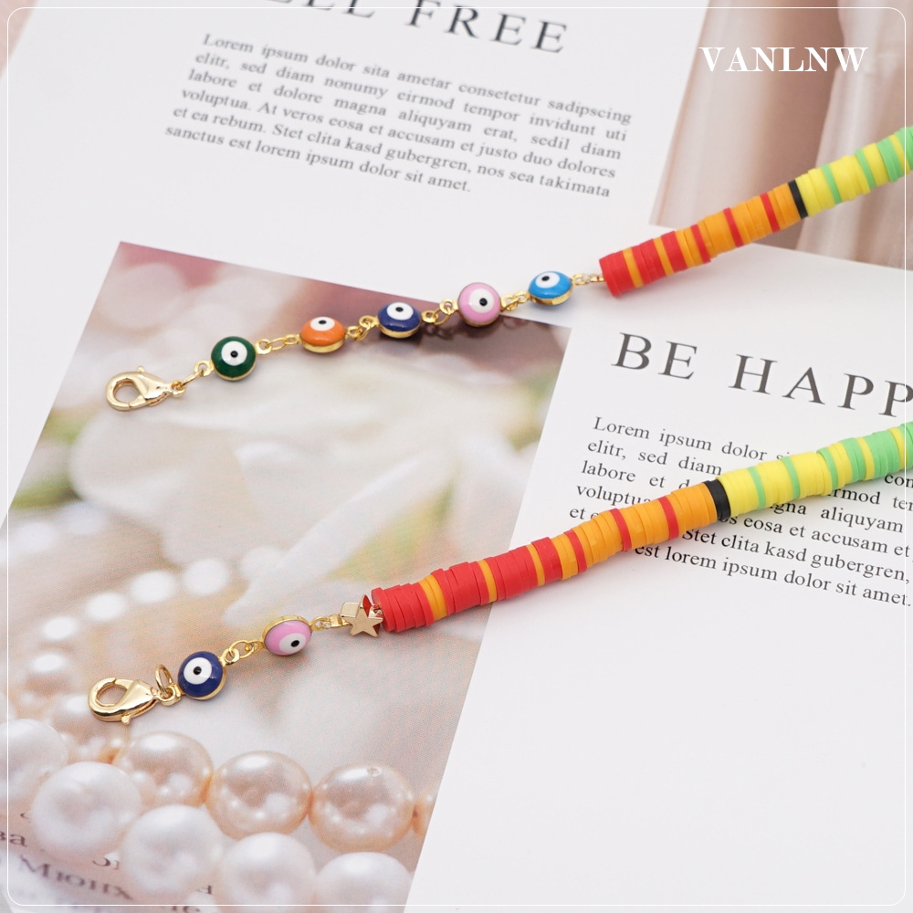 สายคล้องแมส MASK STRAPS FULL COLOR ใช้เป็น สายคล้องแว่นตา สร้อยคอ สร้อยข้อมือได้ ความยาว 65 cm.