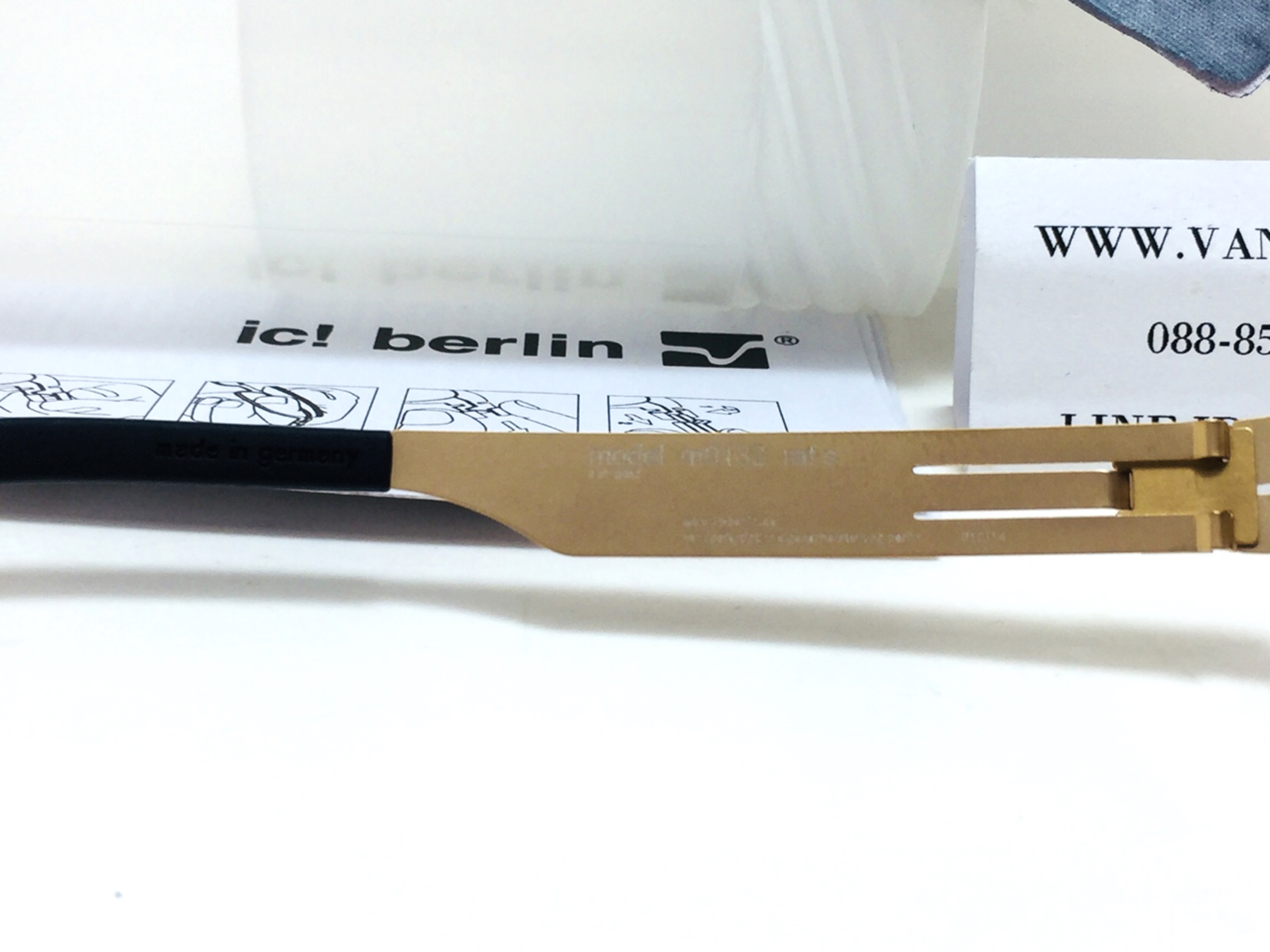 แว่นกันแดด ic berlin model M0132 raf s. sun gold 61-14 <ทอง>