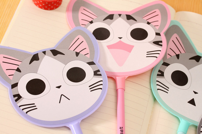 ปากกาเจลรูปพัดหน้าน้องแมวเหมี๋ยว น่ารักๆ