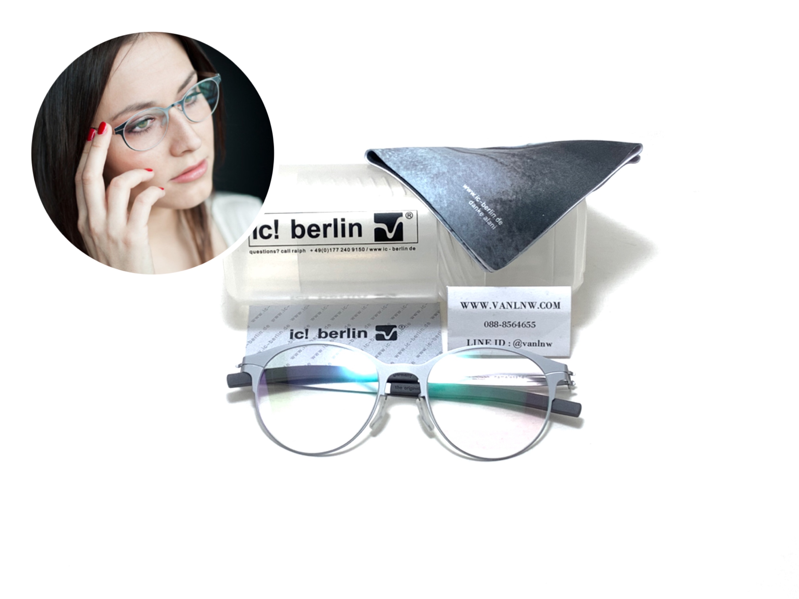 แว่นสายตา ic berlin model nameless 14 chrome 51-21 <เงิน>