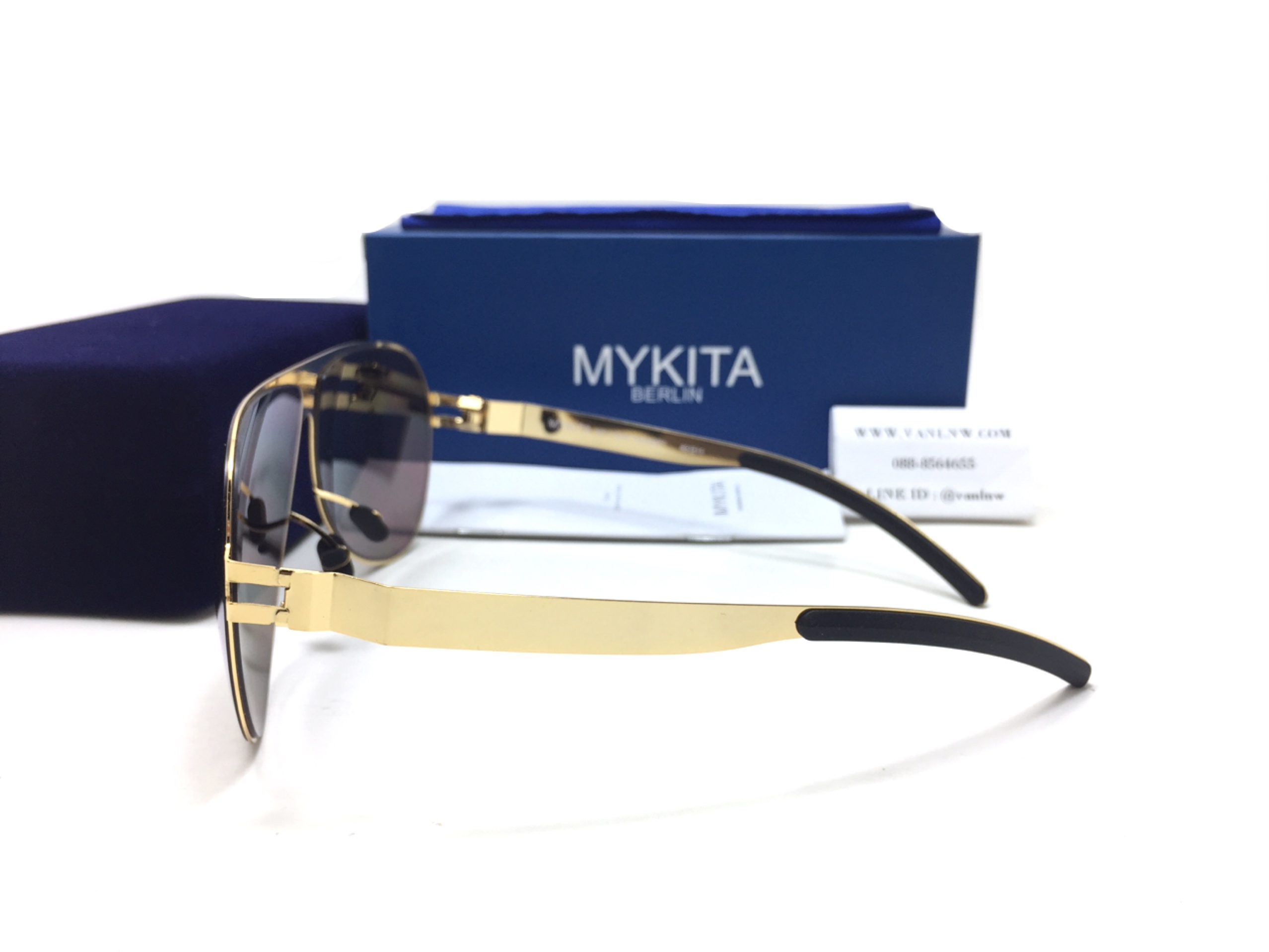 แว่นกันแดด MYKITA Hubert COL.01 62-11 140 <ปรอททอง>