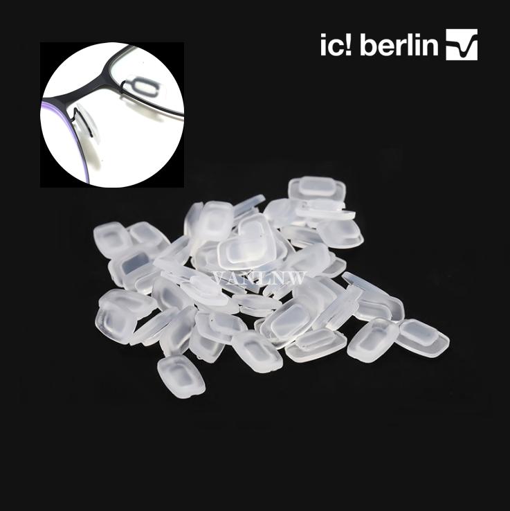 แป้นจมูกแว่นตา ic berlin แป้นจมูกซิลิโคน ทรงสี่เหลี่ยม แบบกด (Push-on)