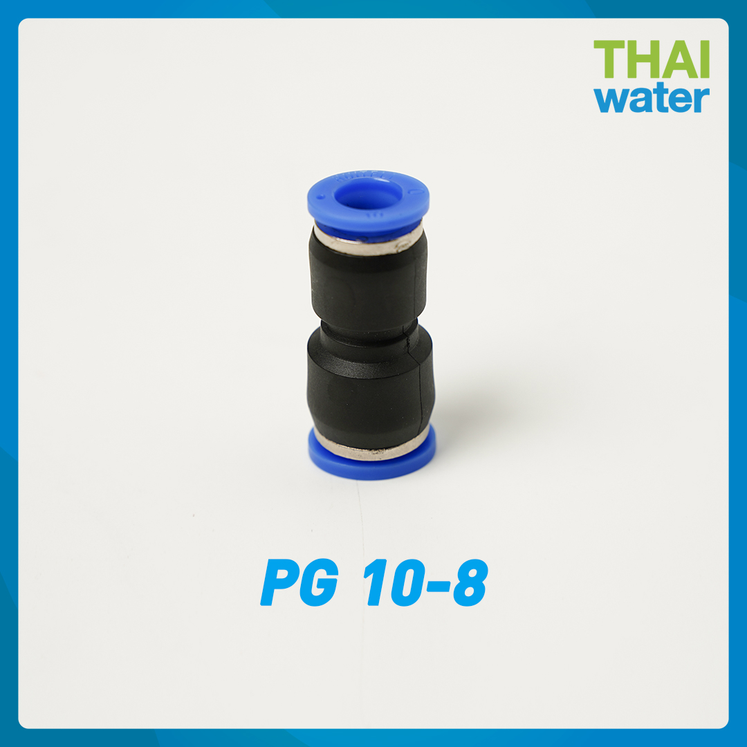 02-SPG10-08-BK PG10-8 ข้อต่อลม ข้อต่อตรง ขนาด 10x8 mm.