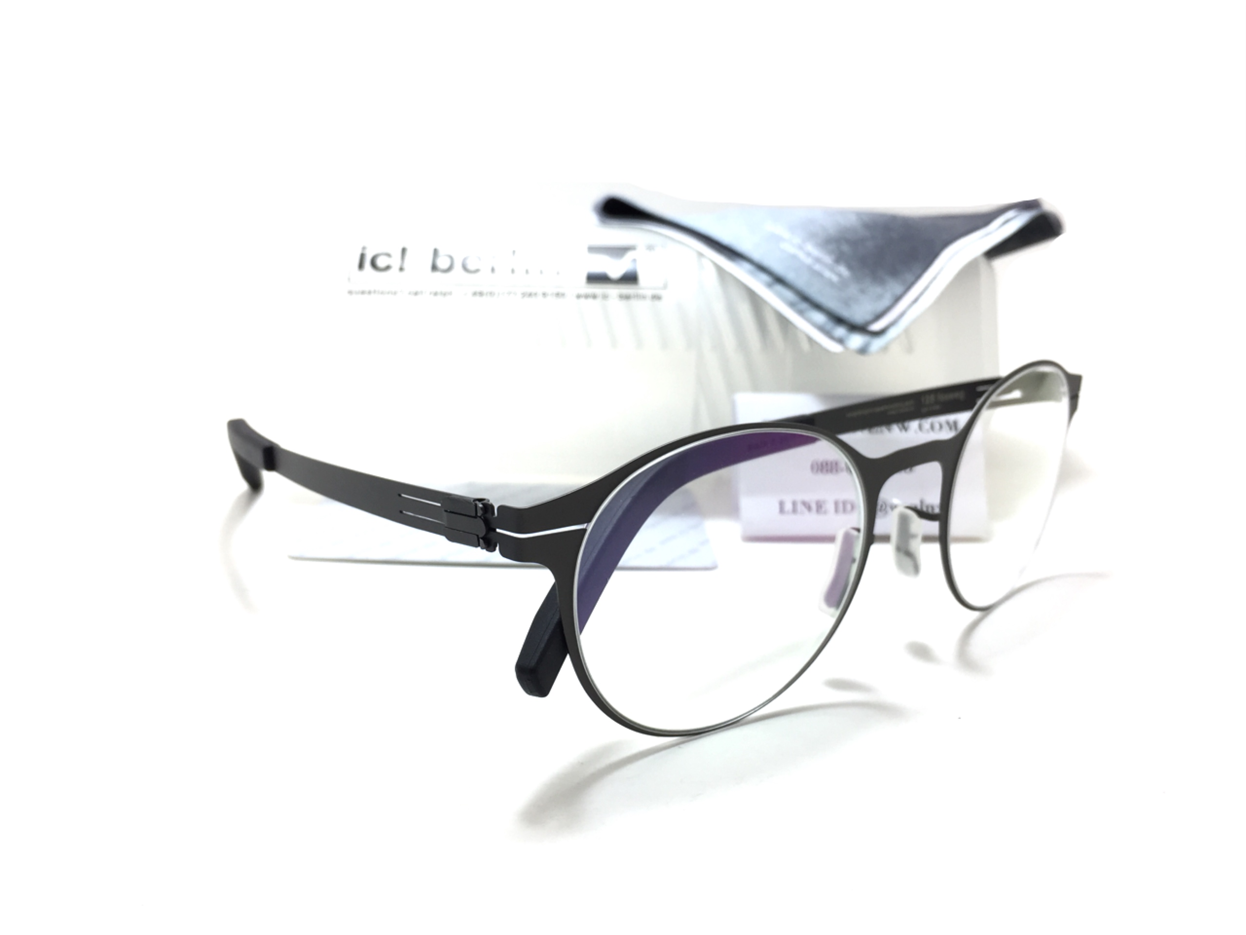 แว่นสายตา ic berlin model 125 foxweg gun metal 49-21 <กันเมทัล>