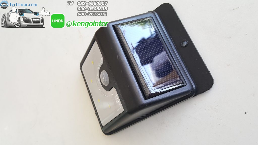 ไฟ LED โซล่าเซลล์ SOLAR LED พร้อม Motion - Sensor ตรวจจับคนเดินผ่าน