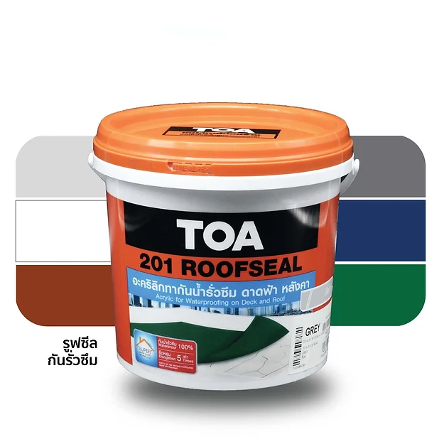 TOA 201 Roofseal ทีโอเอ รูฟซีล 201 ทาดาดฟ้ากันรั่วซึม ขนาด 4 กก.