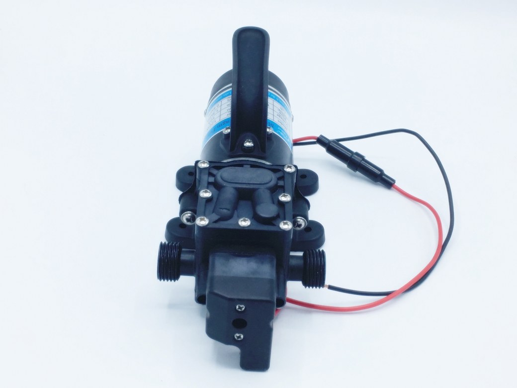 SKU-850 เครื่องพ่นหมอก ปั๊มน้ำ DC24V GREEN-09 แรงดัน 13 บาร์ แบบเกลียวนอก 1/2" มีสวิตช์แรงดันอัตโนมัติ