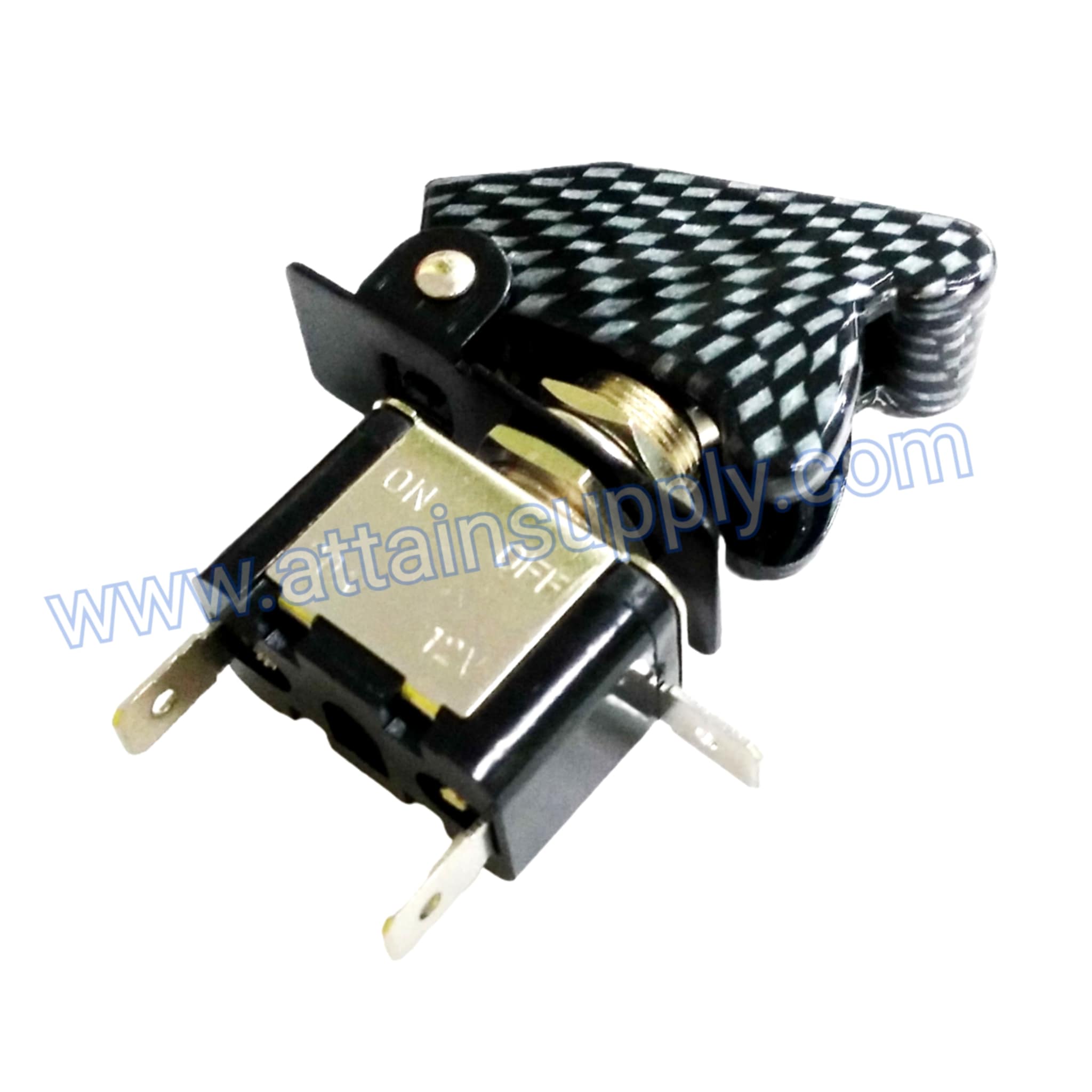 สวิทช์เครื่องบิน 12V.-20A./สีเคฟล่า