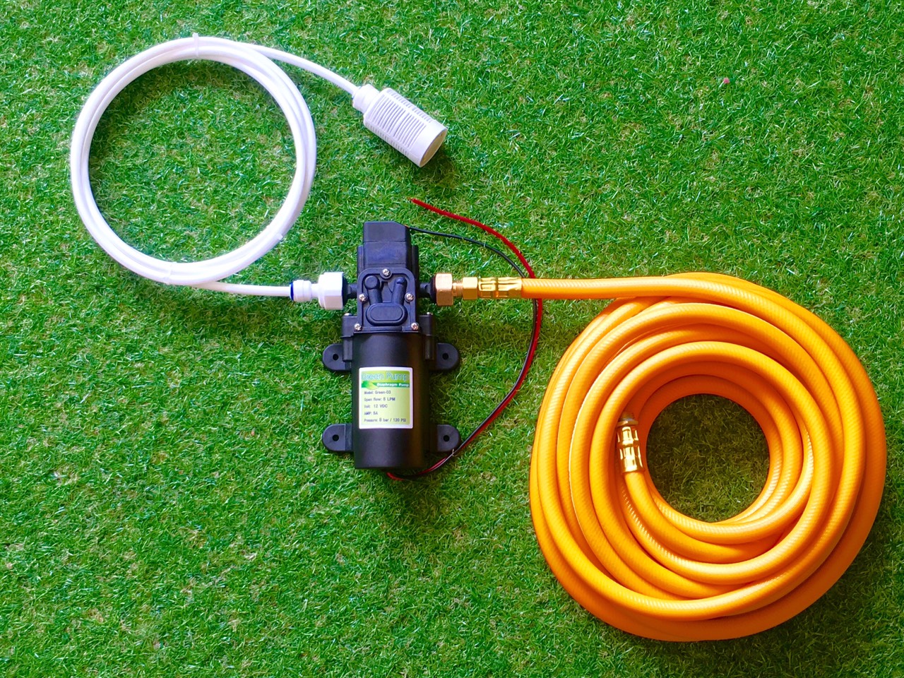 ชุด 25 ปั๊มพ่นยา DC12V 8 บาร์ ( สินค้าขายดี ) + สายพ่นยา 20 เมตร