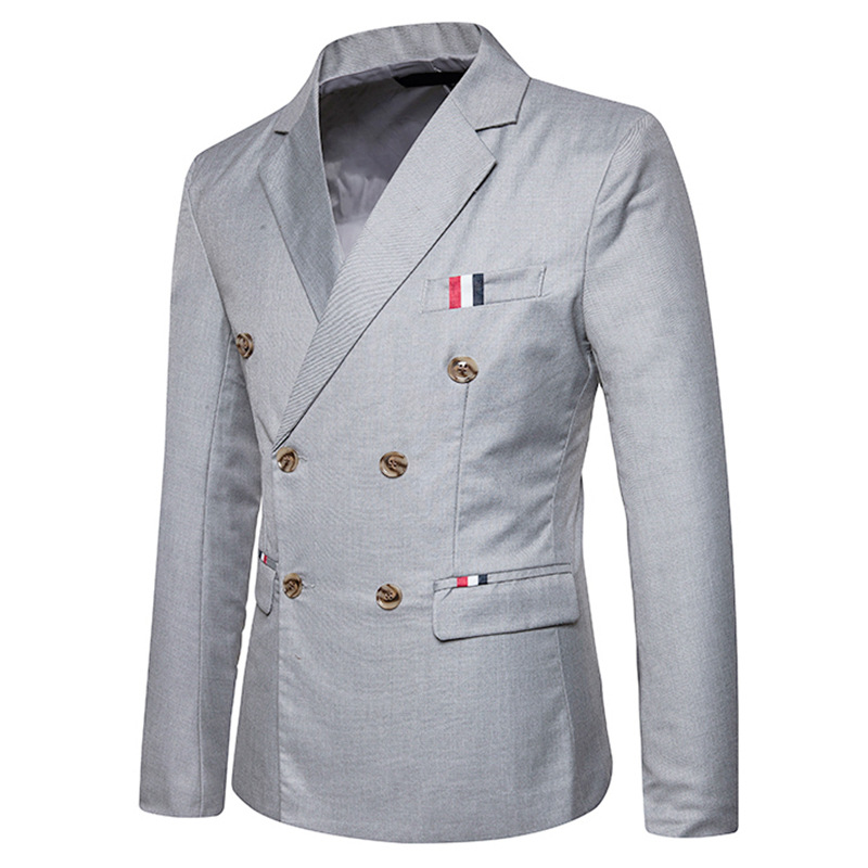 เสื้อสูทไซด์ใหญ่ รุ่น6กระดุม สีเทาอ่อน เอว 46