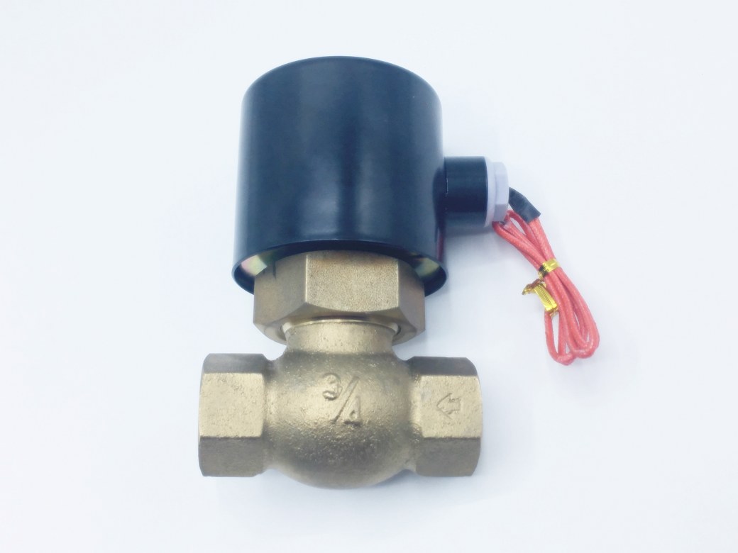 no brand โซลินอยด์วาล์ว วาวล์น้ำ วาล์วลม วาล์วไฟฟ้าสตรีม 3/4 นิ้ว 220 โวลต์ ทนอุณหภูมิ 185 องศาเซลเซียส ทองเหลือง