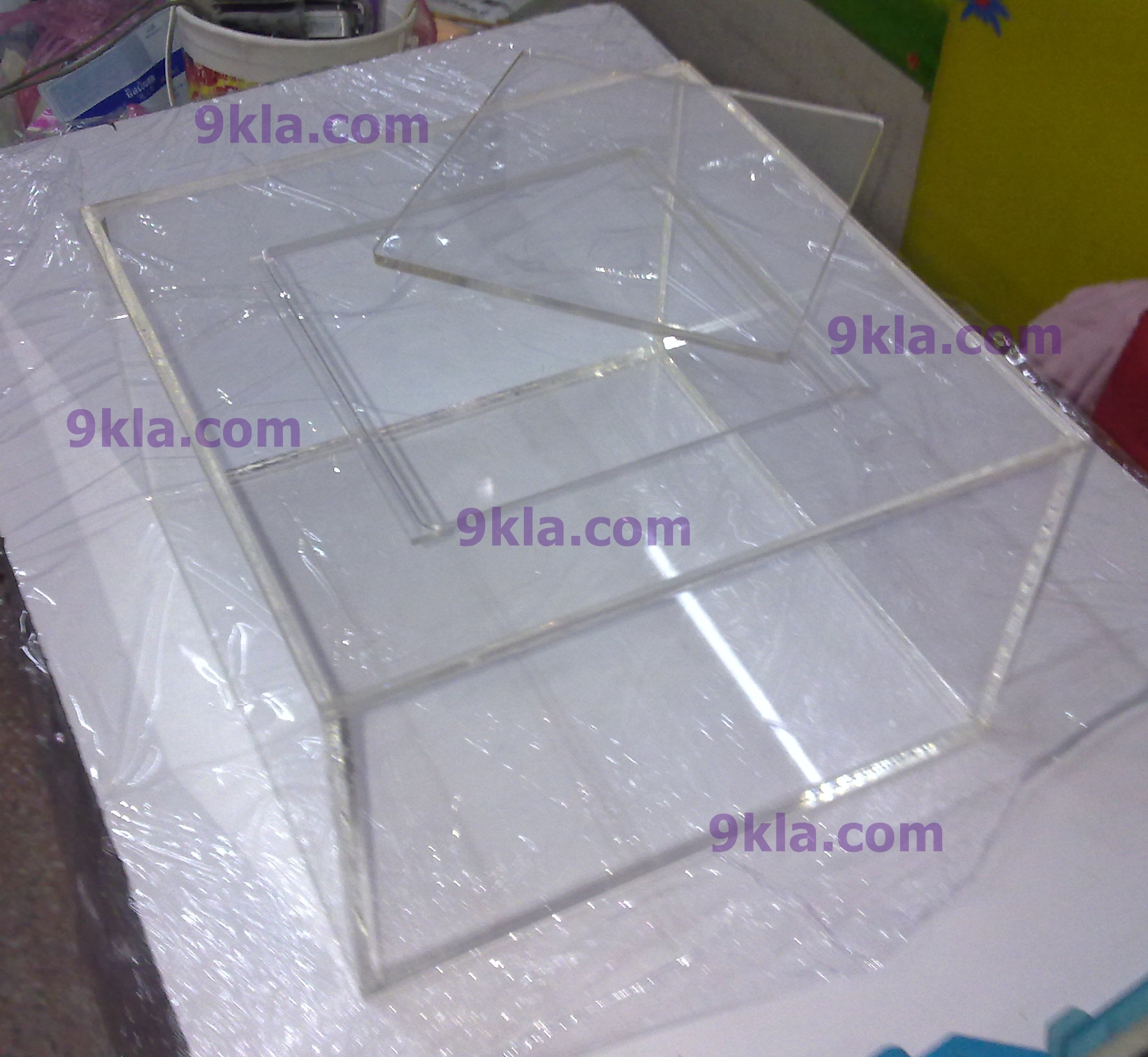 กล่องสำหรับทดลองสารเคมี หนา 6mm. ชิ้น