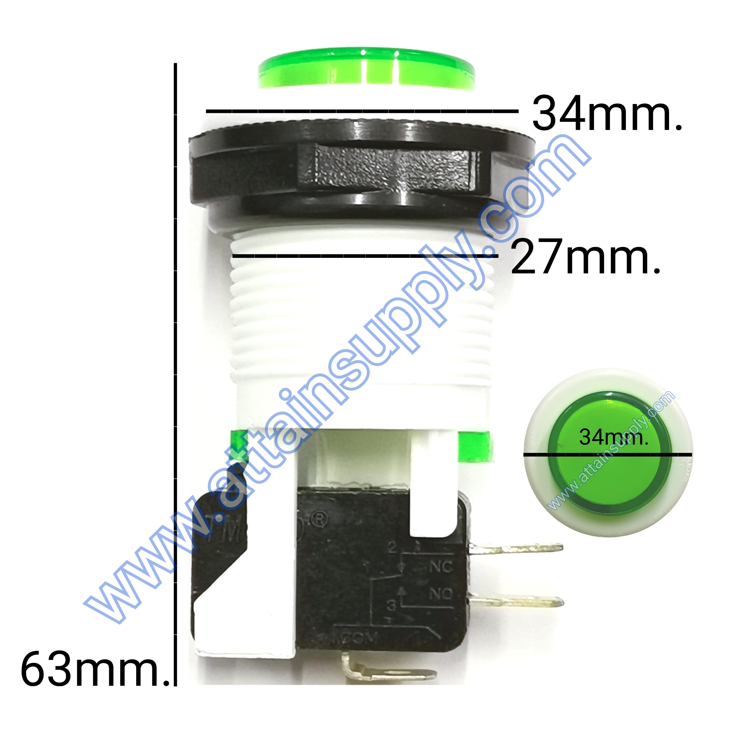 สวิทช์กดติด-ปล่อยดับ NO.13-MICRO/GREEN