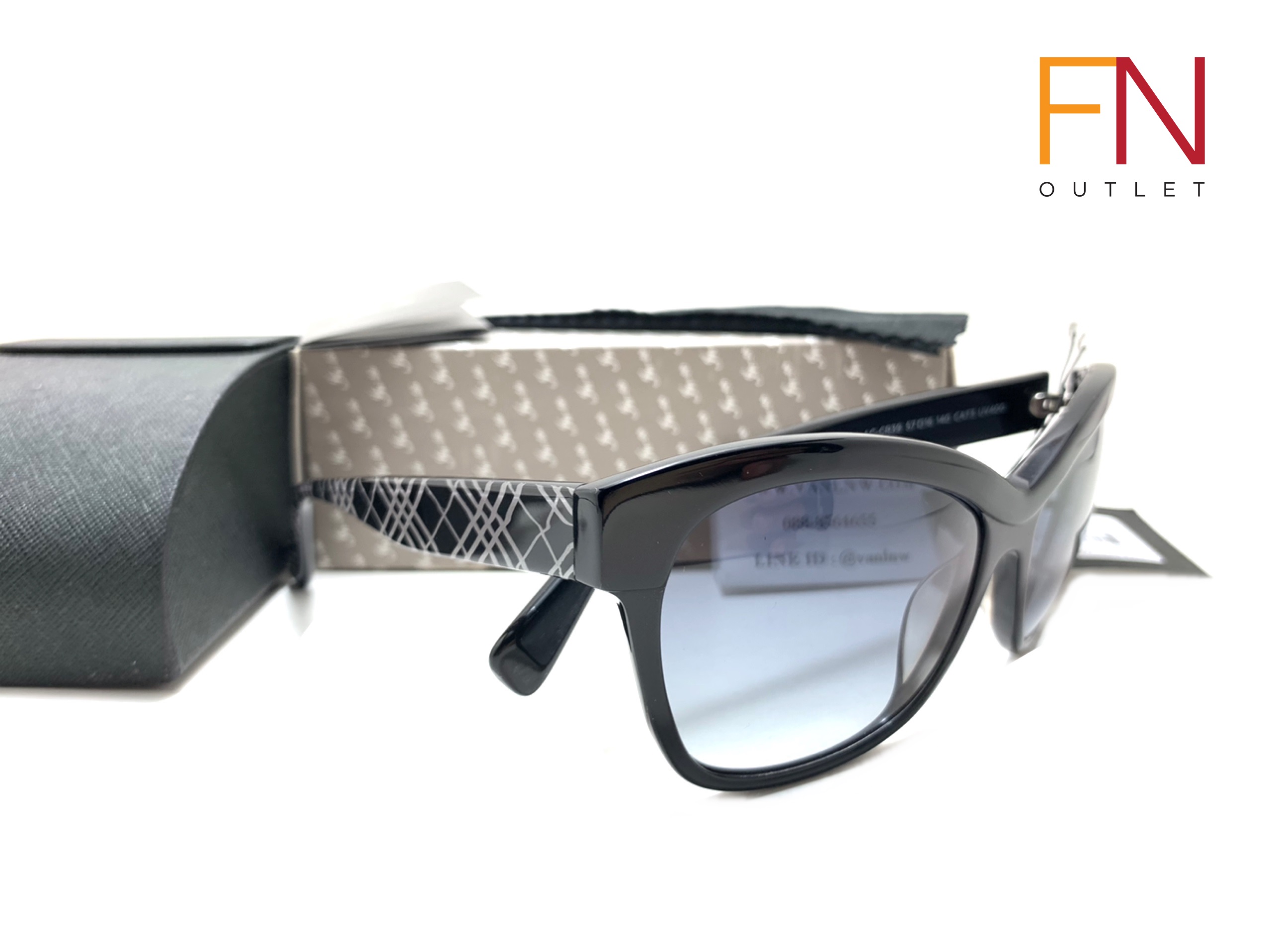 แว่นกันแดดผู้หญิง FN-CO 8208054 AC-CR39 57-16 140 CAT3 <ดำ>