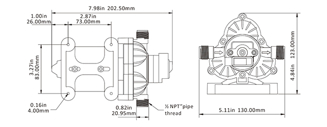 ปั๊มน้ำ DC24V รุ่น SEAFLO-33 แรงดัน 3.1 บาร์ ( ปั๊มสูบน้ำ/พ่นหมอก/สปริงเกอร์ )