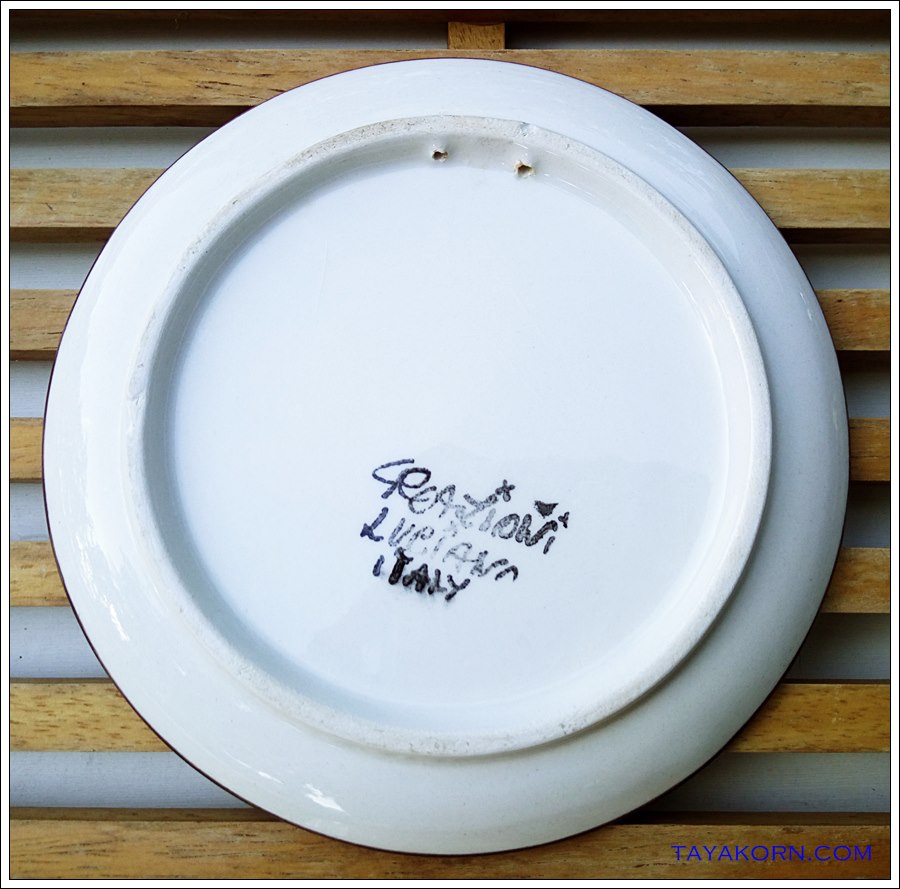 จานเซรามิกสะสม แบบE1 Creazioni Luciano made in Italy