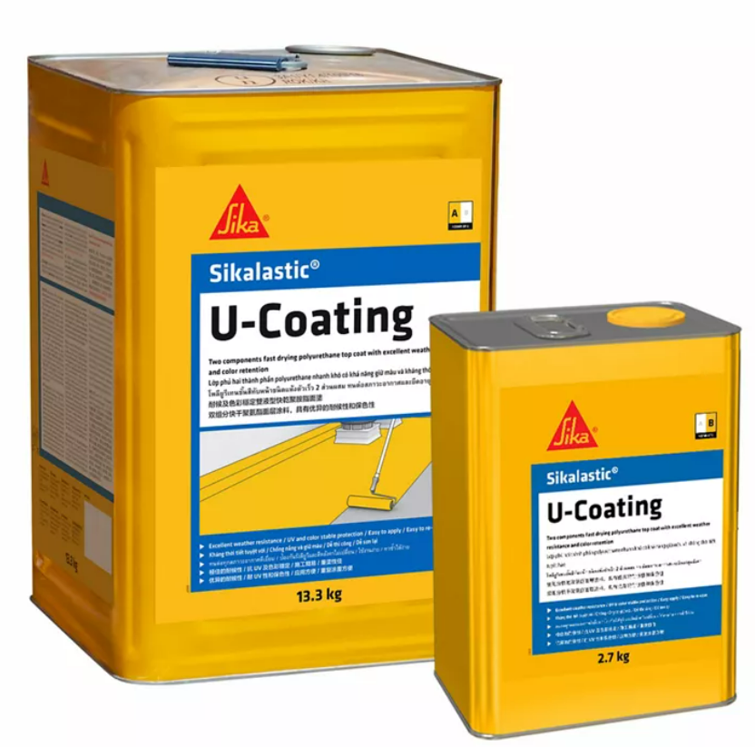 Sikalastic® U-Coating วัสดุกันซึมหลังคาประเภทโพลียูรีเทน สำหรับชั้นทับหน้า (ท๊อปโคท) แห้งเร็ว SIKA