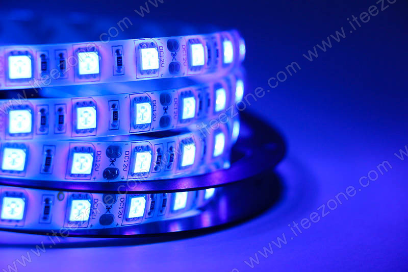 LED Strip เส้น ม้วน 5 เมตร Black light UV (กันน้ำ IP65)
