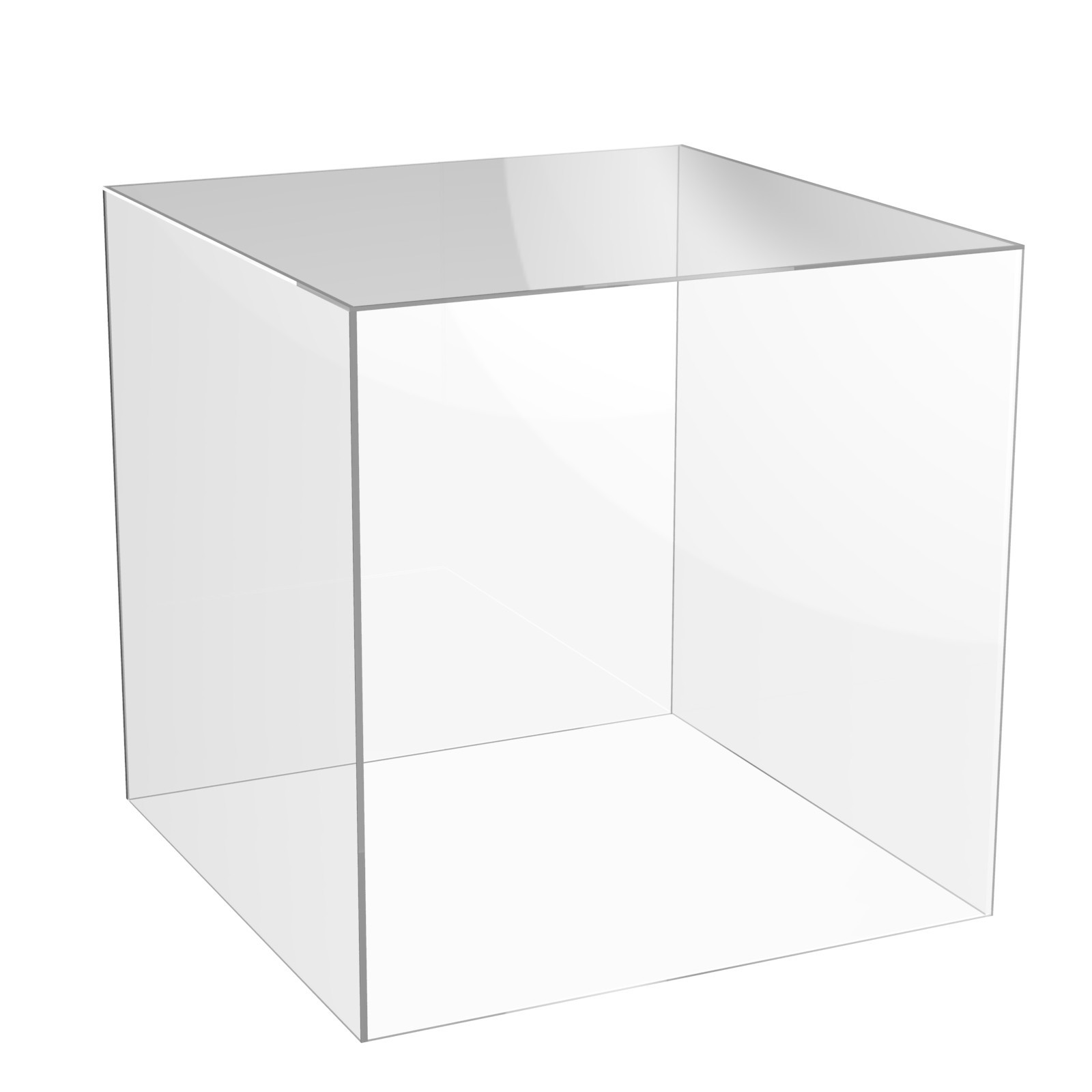 30x30x30x0.5 cm แท่นโชว์สินค้า แบบคอล้มน์ (Column) - สั่งผลิต7-10 วันเท่านั้น ใส, ดำ, ขาว, ฝ้า กล่อง