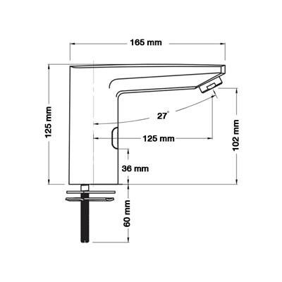 ก๊อกอ่างล้างหน้าน้ำเย็นอัตโนมัติ HAFELE รุ่น 495.61.185 โครเมียม