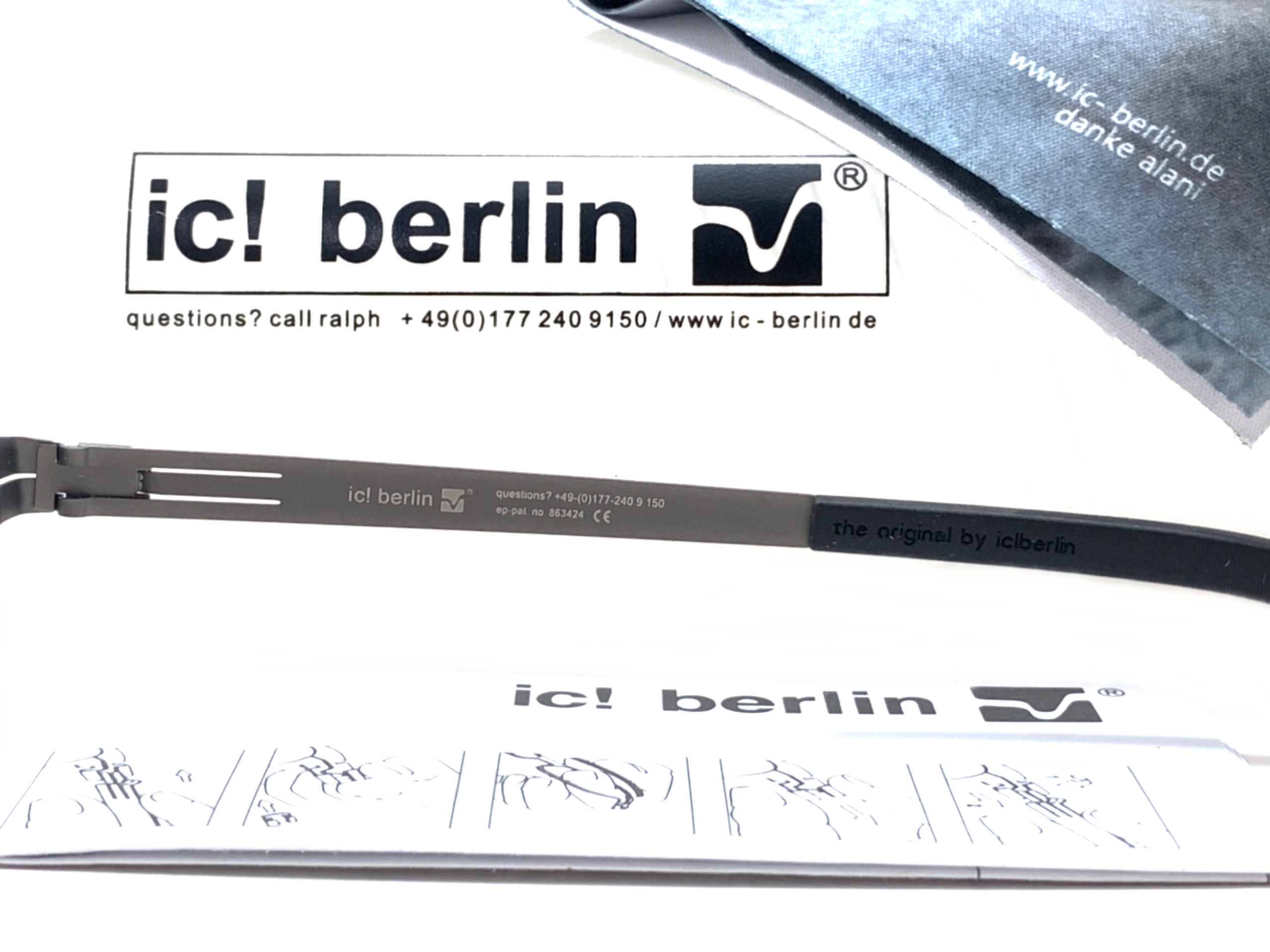 แว่นสายตา ic berlin model jana m. gun metal 55-16 <กันเมทัล>