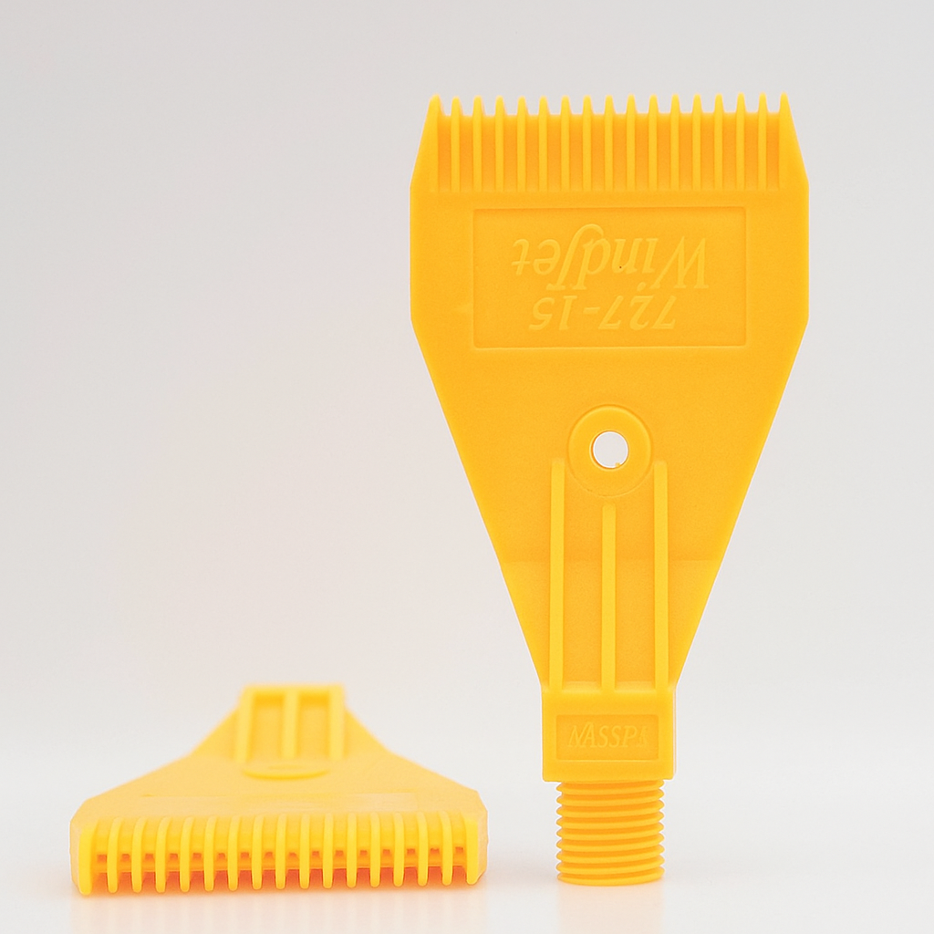 หัวฉีดเป่าลมแบบไม้ไผ่อเนกประสงค์ 1/4 นิ้ว 47mm สีเหลือง