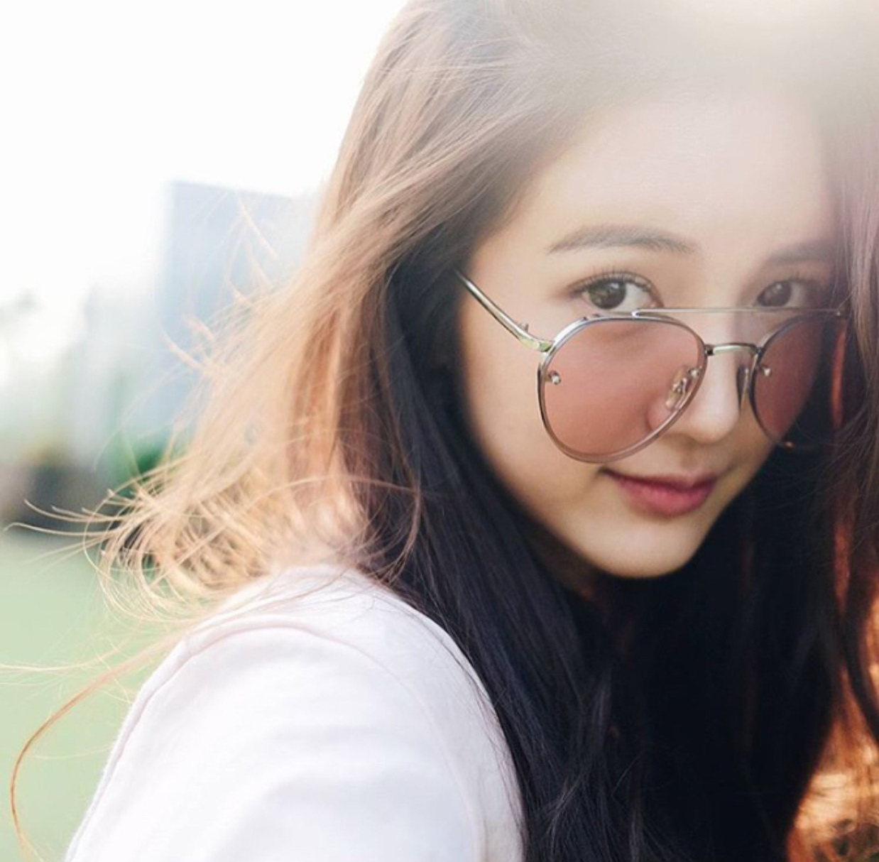 แว่นกันแดดแฟชั่น Silver Frame Pink Sheet 2020 49-22 140 <ชมพู>