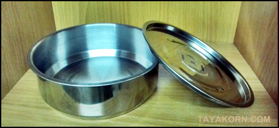 ถาดสแตนเลสรองน้ำชา ขนาด 19 ซม. Stainless Tea Tray O1