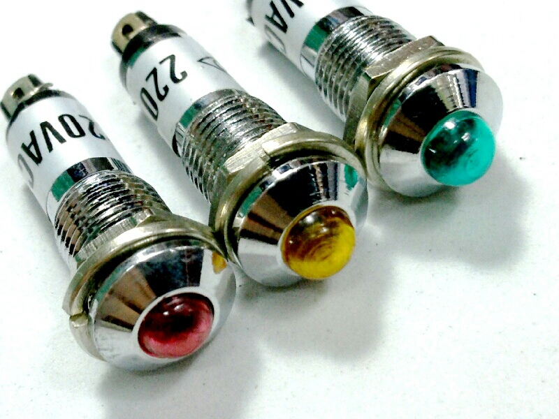 หลอดหน้าปัด-หัวนูน PED-8/220V