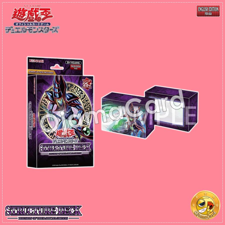 Yu-Gi-Oh! OCG English Edition for Asia — Structure Deck : Illusion of the Dark Magicians [SDID-AE]「1 Deck」✚ Card Case「1 Case」