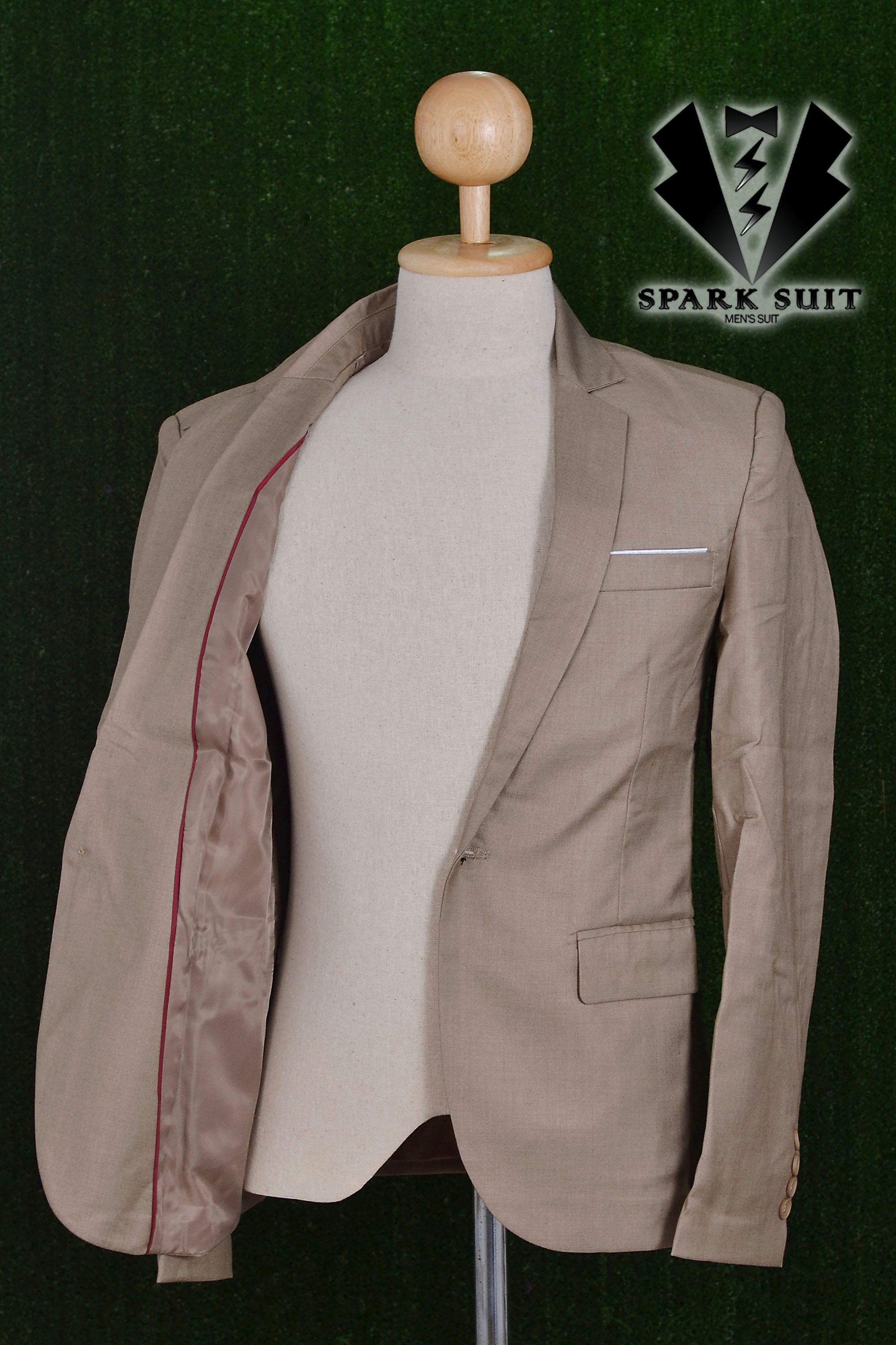 สูท,เสื้อสูท ผ้าคอตตอน เกรดA สีทอง