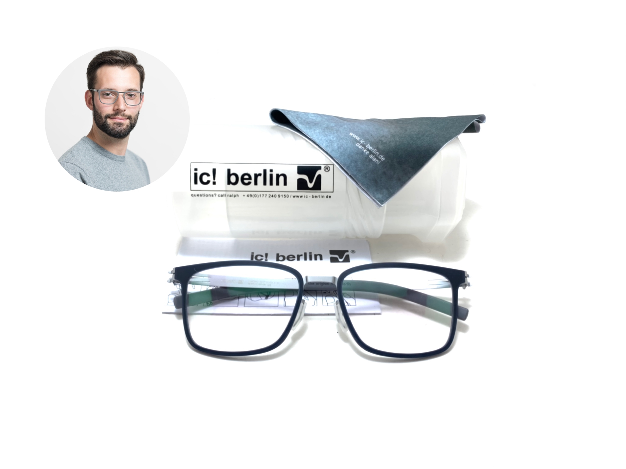 แว่นสายตา ic berlin cnt chrome 52-19 <เงิน>
