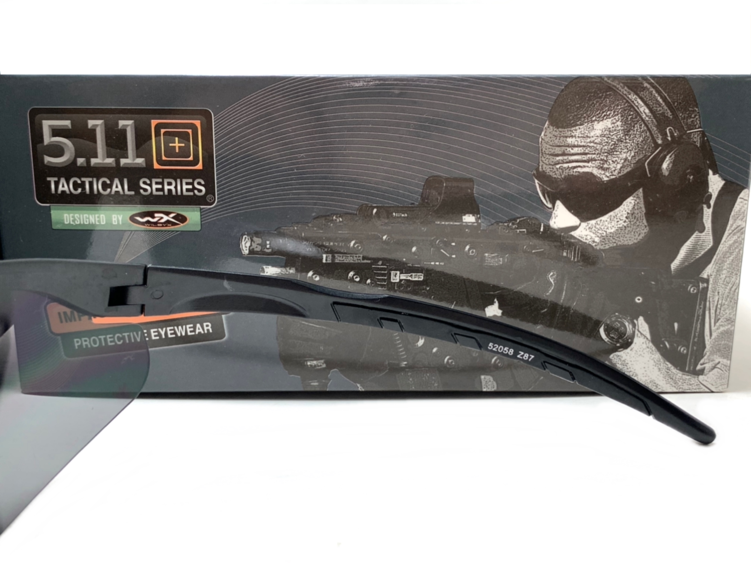 แว่นตาทหาร 5.11 AILERON SHIELD EYEWEAR x 3 LENSES <ดำ>