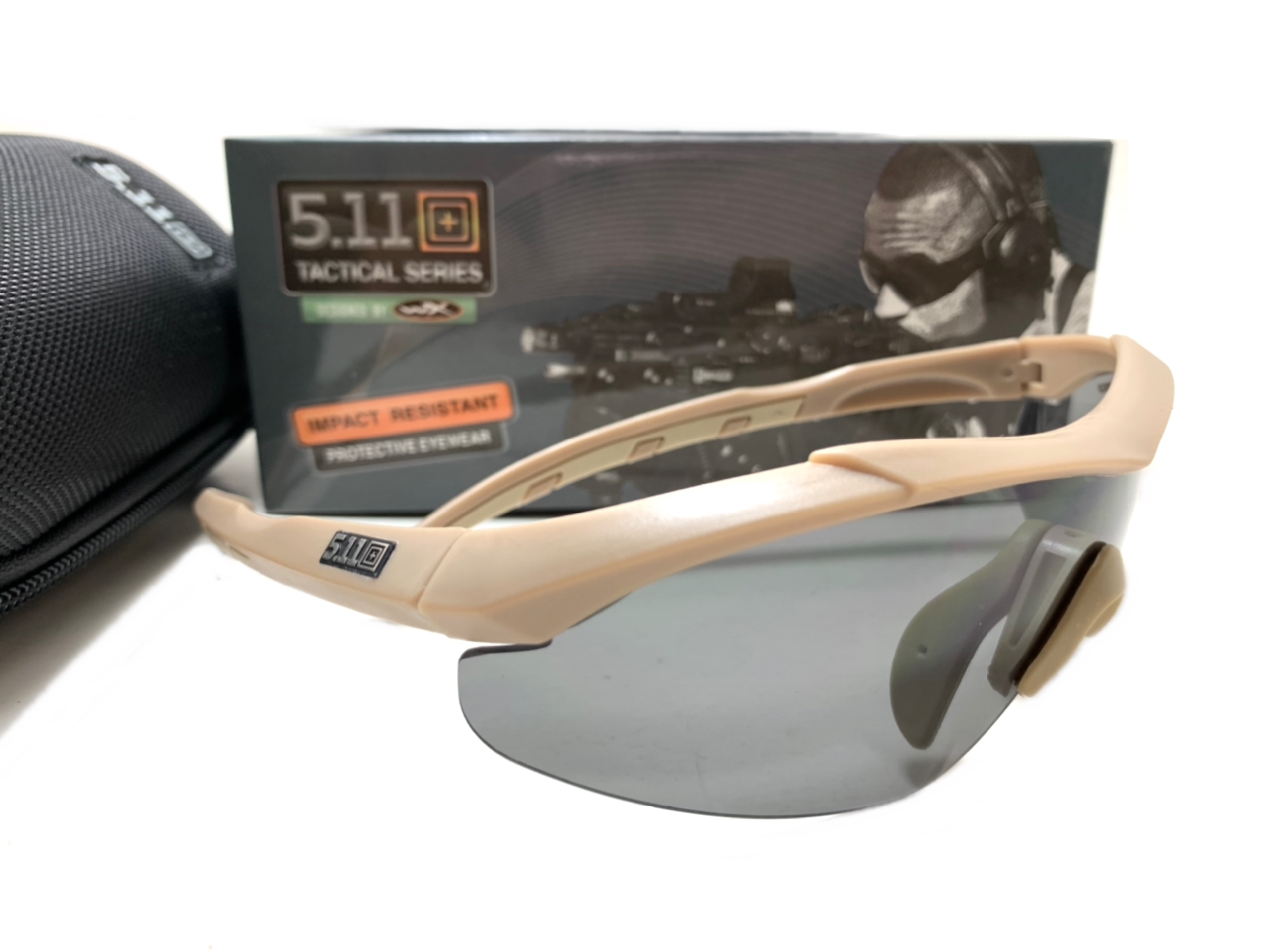 แว่นตาทหาร 5.11 AILERON SHIELD EYEWEAR x 3 LENSES <เบจ>