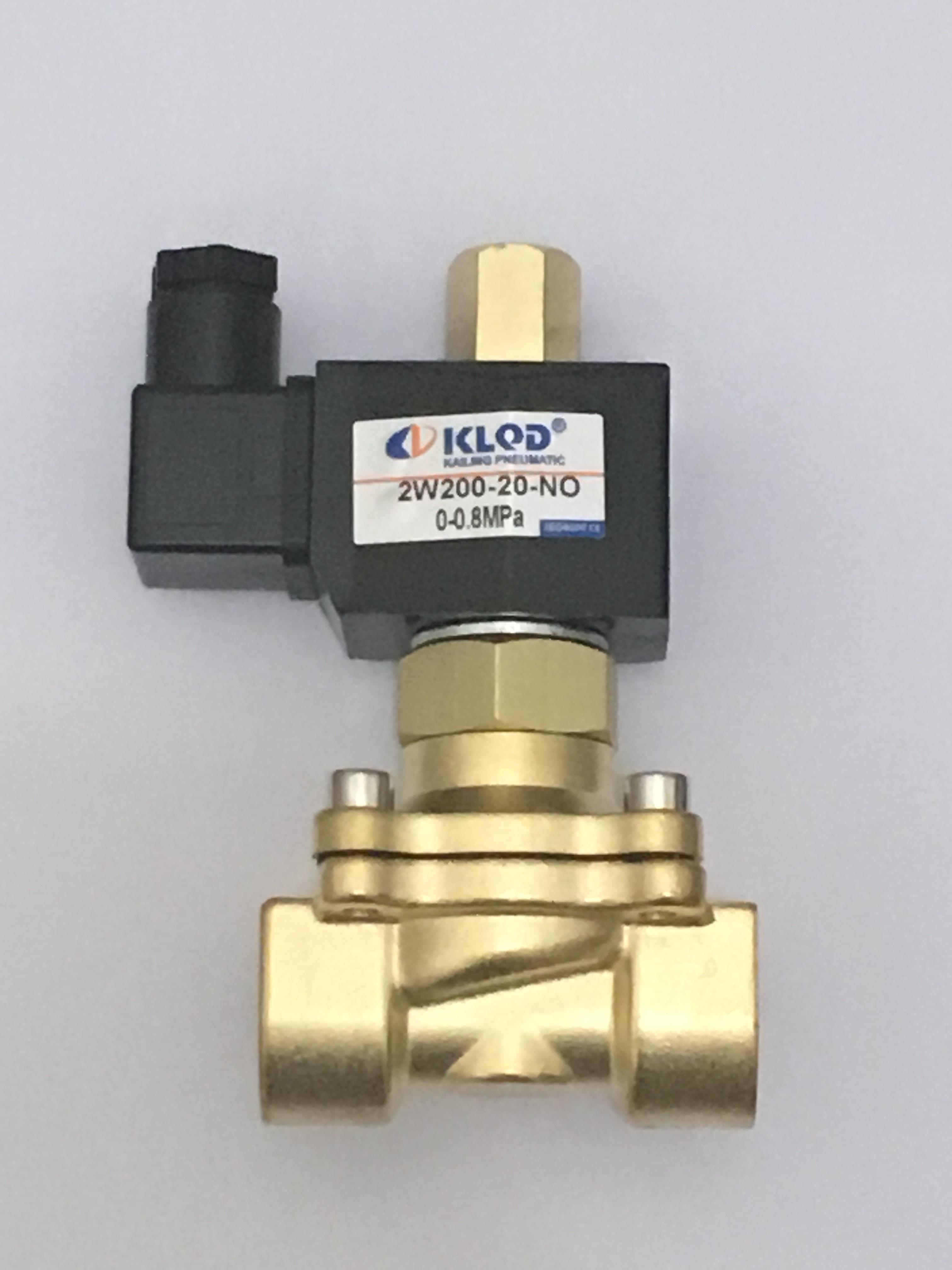 โซลินอยด์วาล์ว วาล์วไฟฟ้า วาวล์น้ำ วาล์วลม วาล์วทองเหลือง N/O 220V AC 3/4"