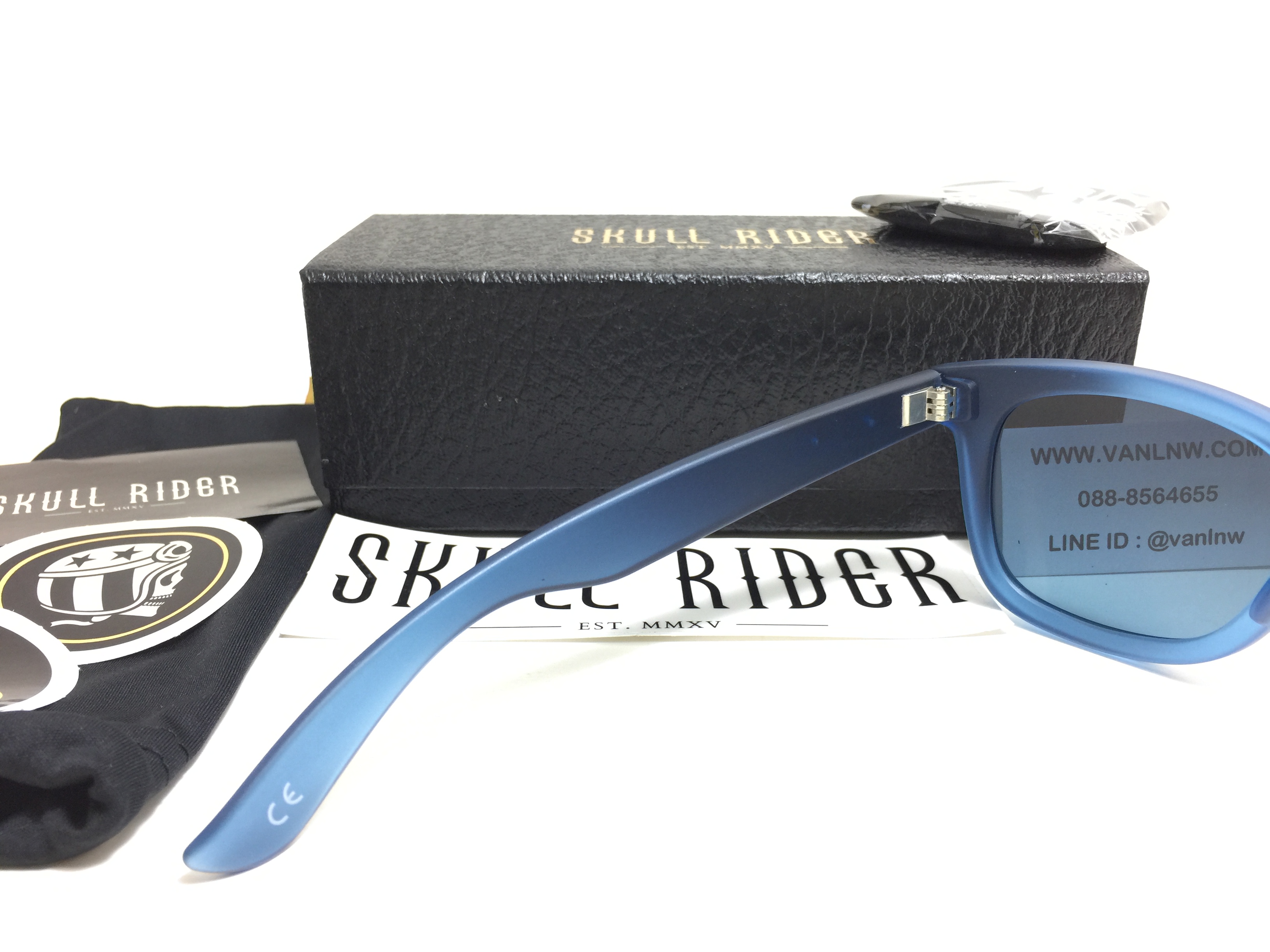 แว่นกันแดด SKULL RIDER รุ่น Matte Blue - Blue Shadow <Skull-05>