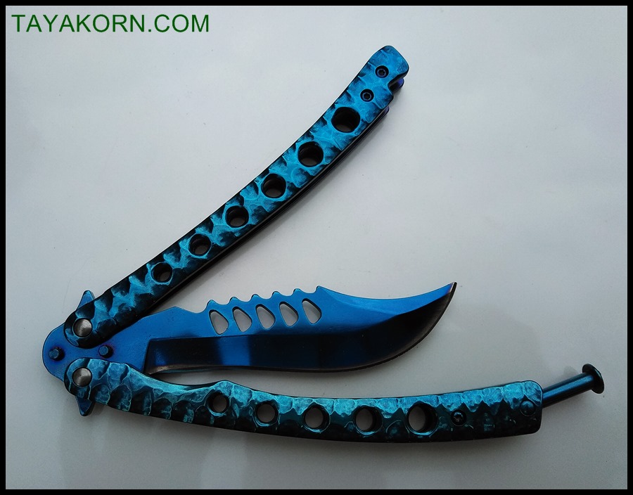 มีดควง ซีเอสโก บาลิซอง ZS GO BLUE Balisong Knife TKBS-ZS6